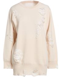 MM6 by Maison Margiela - Cream Sweater Acrylic, Virgin Wool - Lyst