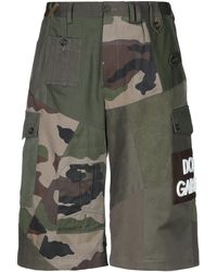 Cargo da Uomo di Dolce & Gabbana in Verde Uomo Abbigliamento da Shorts da Shorts cargo multitasche 