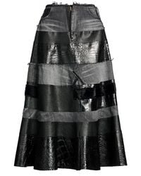 Junya Watanabe - Denim Skirt Cotton, Wool, Nylon, Rayon, Polyurethane - Lyst