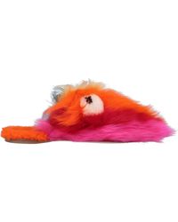 Anya Hindmarch Creeper Fluffy Sliders - Multicolor