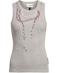 DES_PHEMMES - Tank Top Cotton, Elastane - Lyst