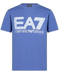 EA7 - T-Shirt Cotton, Elastane - Lyst