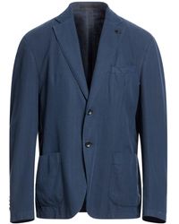 Paoloni - Midnight Blazer Cotton, Linen - Lyst