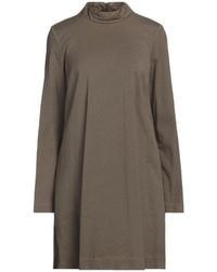 AT.P.CO - Taupe Mini Dress Cotton, Elastane - Lyst