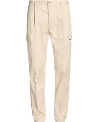 Tagliatore - Ivory Pants Cotton, Elastane - Lyst
