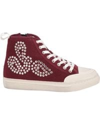 Emanuélle Vee - Burgundy Sneakers Textile Fibers - Lyst