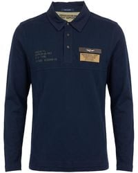 Aeronautica Militare - Midnight Polo Shirt Cotton, Elastane - Lyst