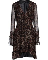 Liu Jo - Cocoa Mini Dress Silk, Viscose - Lyst