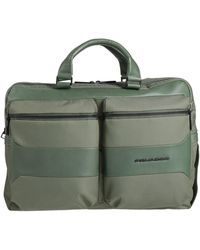 Piquadro - Handbag Textile Fibers, Leather - Lyst