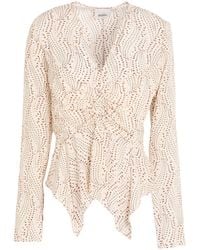 Isabel Marant - Ivory Top Silk, Elastane - Lyst