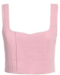 Pinko - Top Linen, Viscose, Elastane - Lyst