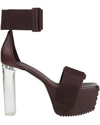 Rick Owens - Sandals Leather, Textile Fibers - Lyst