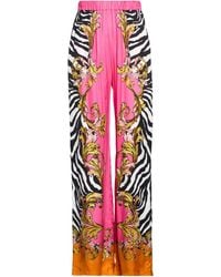 Versace Jeans Couture - Fuchsia Pants Viscose - Lyst