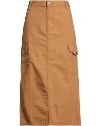 Dickies - Tan Midi Skirt Cotton - Lyst