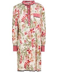 Shirtaporter - Ivory Mini Dress Viscose, Elastane - Lyst