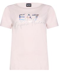 EA7 - T-Shirt Cotton, Elastane - Lyst