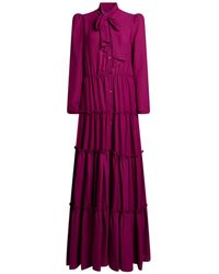 Cristinaeffe - Mauve Maxi Dress Polyester - Lyst