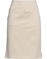 Alberta Ferretti - Cream Midi Skirt Cotton, Textile Fibers - Lyst