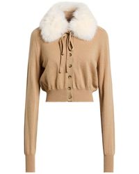 Sportmax - Sand Cardigan Virgin Wool - Lyst
