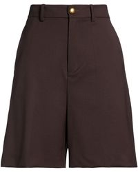 P.A.R.O.S.H. - Dark Shorts & Bermuda Shorts Virgin Wool, Elastane - Lyst