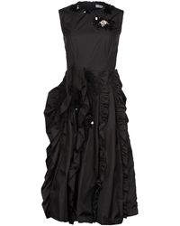4 MONCLER SIMONE ROCHA Midi Dress - Black