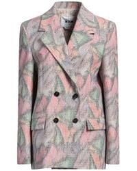 MSGM - Blazer Polyester, Cotton, Viscose, Acrylic, Polyamide - Lyst