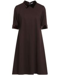 Caliban - Dark Mini Dress Viscose, Nylon, Elastane, Polyester - Lyst