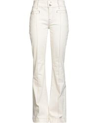 FRAME - Ivory Jeans Cotton, Polyester, Elastane - Lyst