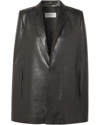 Saint Laurent Capes & Ponchos - Black