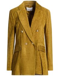 Kaos - Mustard Blazer Viscose, Cotton, Polyamide - Lyst