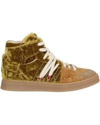 HIDNANDER - Mustard Sneakers Leather, Textile Fibers - Lyst