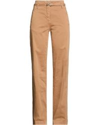 Manila Grace - Camel Pants Cotton, Elastane - Lyst