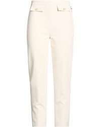 Elisabetta Franchi - Cream Pants Polyester, Elastane - Lyst