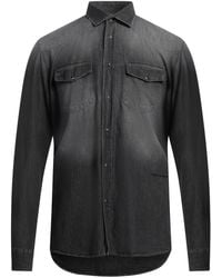 Liu Jo - Charcoal Denim Shirt Cotton - Lyst