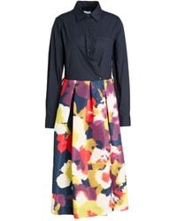 Sara Roka - Midnight Midi Dress Polyester, Cotton, Polyamide, Cupro - Lyst