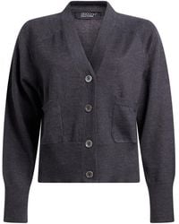 Aragona - Charcoal Cardigan Merino Wool - Lyst