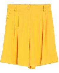 Dolce & Gabbana - Viscose High Waist Bermuda Shorts - Lyst