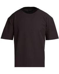 Emporio Armani - Charcoal T-Shirt Polyester, Elastomultiester - Lyst
