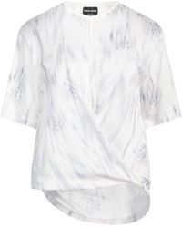 Giorgio Armani Cappuccino Stretch Viscose Blend T-Shirt in