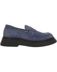 Pollini - Slate Loafers Leather - Lyst