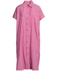 Peserico - Fuchsia Midi Dress Cotton, Polyester - Lyst