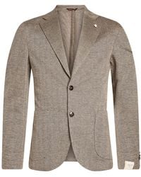 L.B.M. 1911 - Chocolate Blazer Linen, Cotton - Lyst