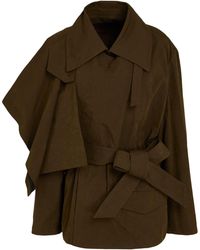Toga - Military Jacket Cotton, Polyester, Nylon, Cow Leather - Lyst