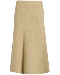 Fabiana Filippi - Sand Midi Skirt Virgin Wool, Mohair Wool, Polyamide, Silk, Cashmere - Lyst