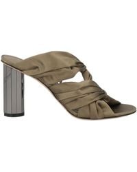 Ferragamo - Khaki Sandals Textile Fibers - Lyst