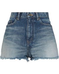 Damen Bekleidung Kurze Hosen Mini Shorts Saint Laurent Shorts Aus Gehäkelter Wolle in Schwarz 