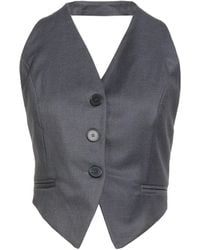 Dixie - Charcoal Tailored Vest Polyester, Viscose, Elastane - Lyst