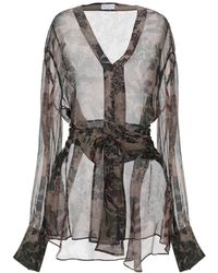 Brunello Cucinelli Blusa - Gris