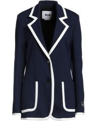 MSGM - Blazer Viscose, Polyamide, Elastane - Lyst