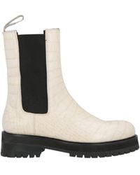 Dondup - Ivory Ankle Boots Leather - Lyst